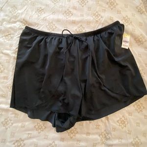 Black plus size swim shorts
